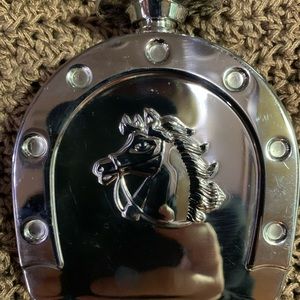 Horse / cowboy stainless steel flask